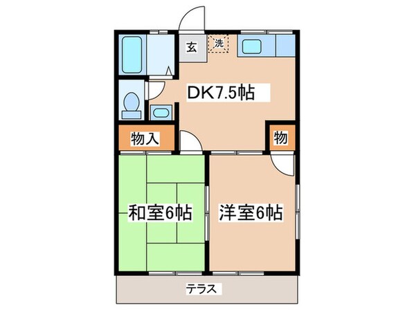 エクセルコ－トかしわ台２号棟の物件間取画像